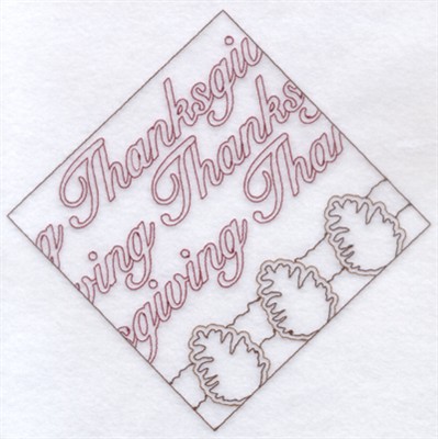Thanksgiving Diamond Machine Embroidery Design