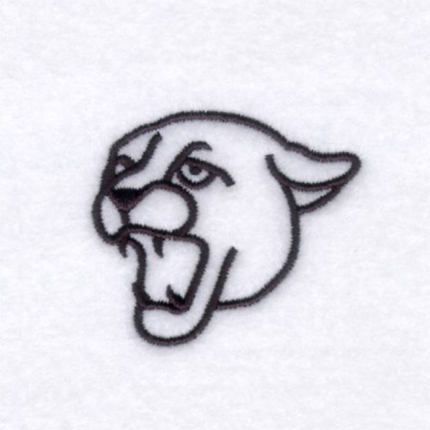 Picture of Cougar Head Machine Embroidery Design