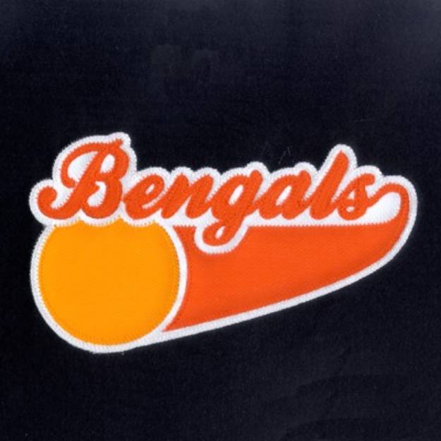 Picture of Bengals 3 Color Applique Machine Embroidery Design