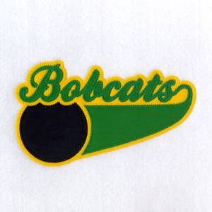 Picture of Bobcats 3 Color Applique Machine Embroidery Design