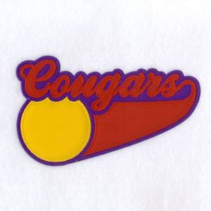 Picture of Cougars 3 Color Applique Machine Embroidery Design