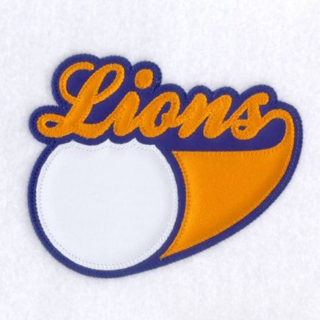 Picture of Lions 3 Color Applique Machine Embroidery Design