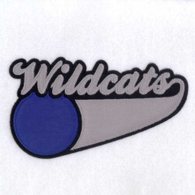 Picture of Wildcats 3 Color Applique Machine Embroidery Design
