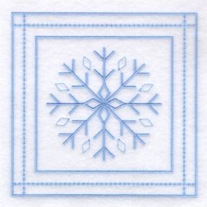 Picture of 2 - Snowflake Quilt Square 9" Machine Embroidery Design