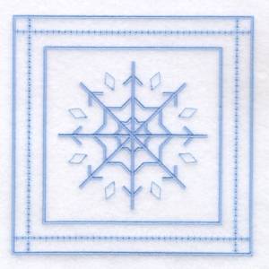 Picture of 4 - Snowflake Quilt Square 9" Machine Embroidery Design