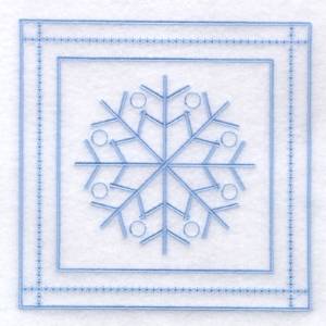 Picture of 7 - Snowflake Quilt Square 9" Machine Embroidery Design