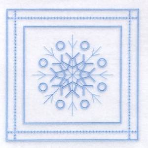 Picture of 9 - Snowflake Quilt Square 9" Machine Embroidery Design