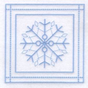Picture of 10 - Snowflake Quilt Square 9" Machine Embroidery Design
