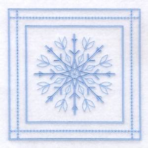 Picture of 11 - Snowflake Quilt Square 9" Machine Embroidery Design