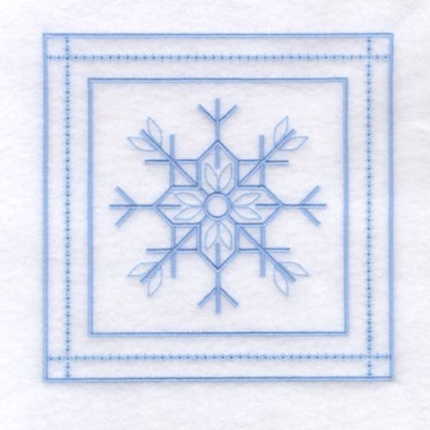 Picture of 3 - Snowflake Quilt Square 6" Machine Embroidery Design