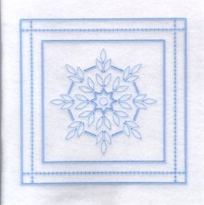Picture of 5 - Snowflake Quilt Square 6" Machine Embroidery Design