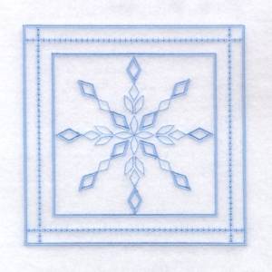 Picture of 6 - Snowflake Quilt Square 6" Machine Embroidery Design