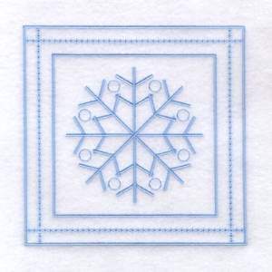 Picture of 7 - Snowflake Quilt Square 6" Machine Embroidery Design