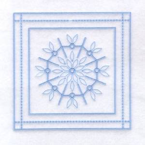 Picture of 8 - Snowflake Quilt Square 6" Machine Embroidery Design