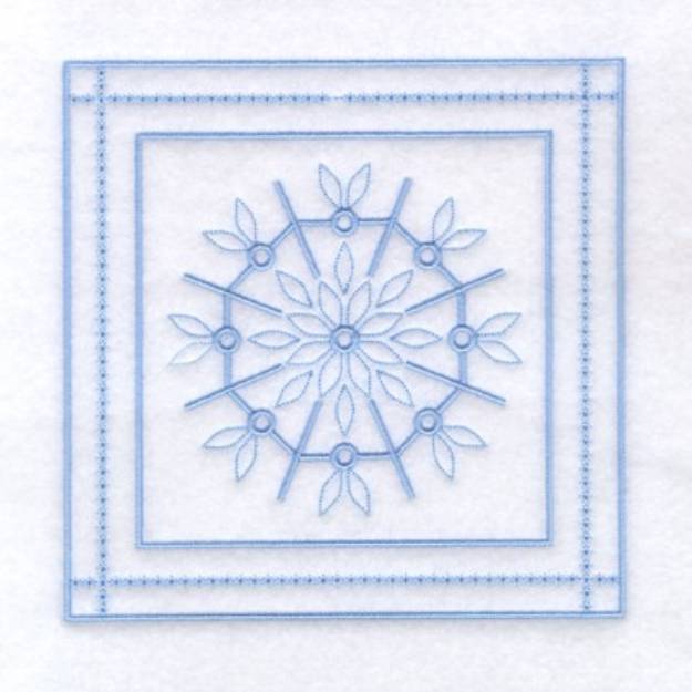Picture of 8 - Snowflake Quilt Square 6" Machine Embroidery Design