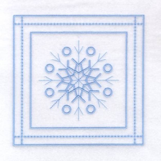 Picture of 9 - Snowflake Quilt Square 6" Machine Embroidery Design