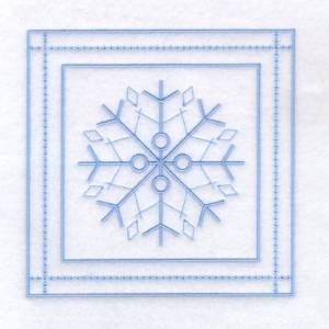 Picture of 10 - Snowflake Quilt Square 6" Machine Embroidery Design