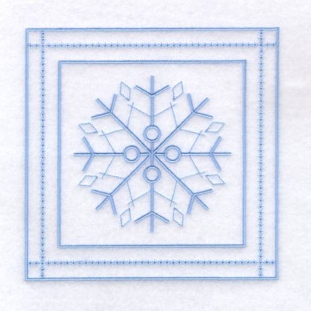 Picture of 10 - Snowflake Quilt Square 6" Machine Embroidery Design