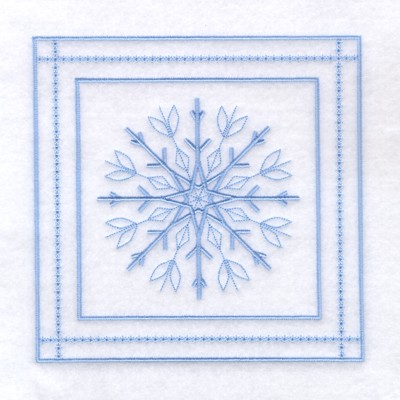 11 - Snowflake Quilt Square 6" Machine Embroidery Design