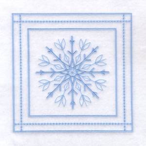 Picture of 11 - Snowflake Quilt Square 6" Machine Embroidery Design