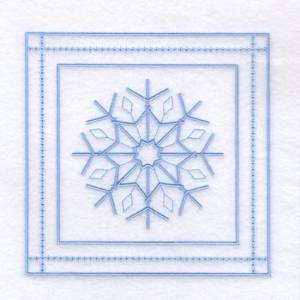 Picture of 12 - Snowflake Quilt Square 6" Machine Embroidery Design