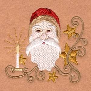 Picture of Candle Santa Machine Embroidery Design