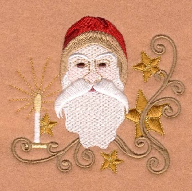 Picture of Candle Santa Machine Embroidery Design