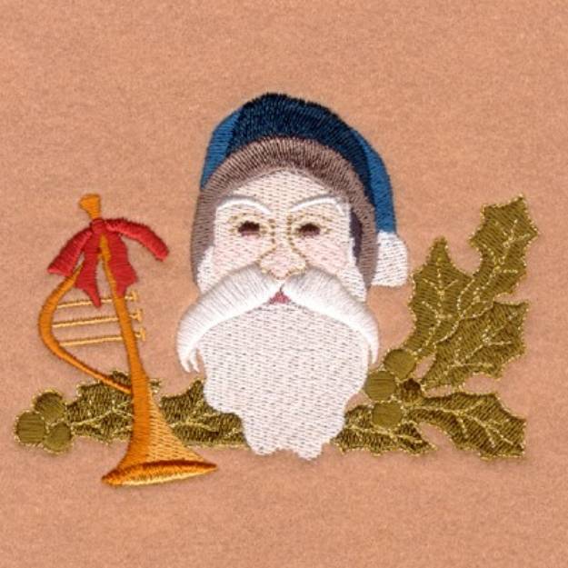 Picture of Trumpet Santa Machine Embroidery Design