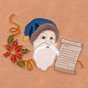 Picture of Scroll Santa Machine Embroidery Design