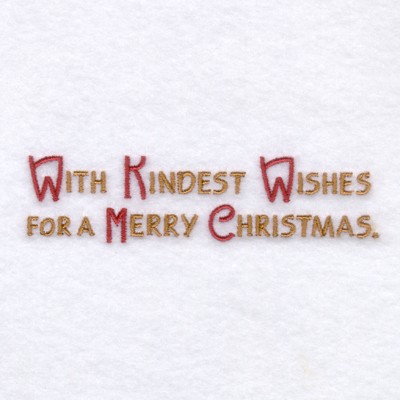 Kindest Wishes Machine Embroidery Design