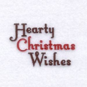 Picture of Hearty Christmas Wishes Machine Embroidery Design