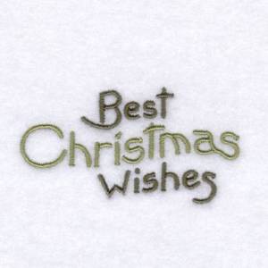 Picture of Best Christmas Wishes Machine Embroidery Design