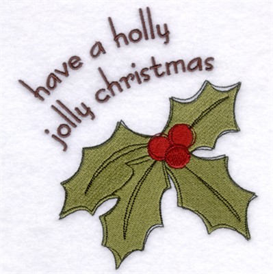 Jolly Holly Machine Embroidery Design