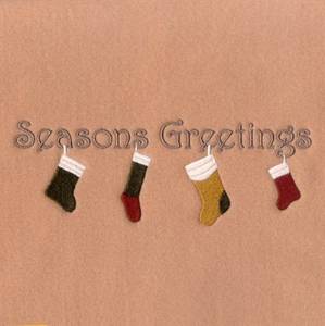 Picture of Seasons Greetings Stockings Machine Embroidery Design