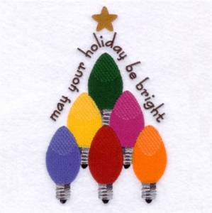 Picture of Christmas Bulb Tree Machine Embroidery Design