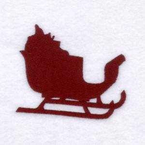 Picture of Sleigh Silhouette Machine Embroidery Design