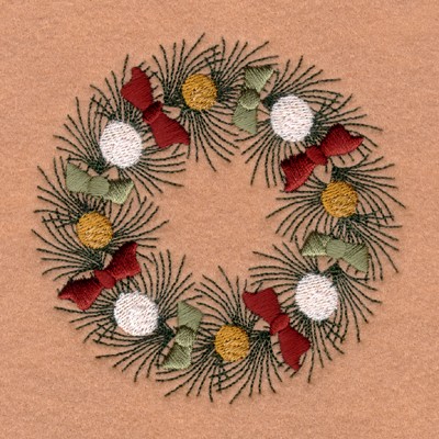 Bow Wreath Machine Embroidery Design