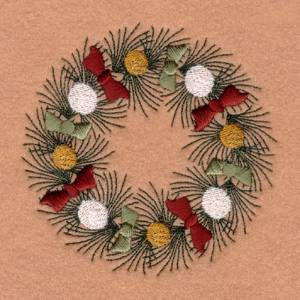 Picture of Bow Wreath Machine Embroidery Design