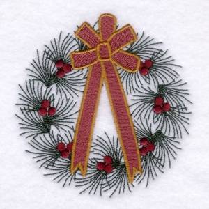 Picture of Berry Wreath Machine Embroidery Design