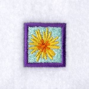 Picture of Yellow Flower Square Machine Embroidery Design
