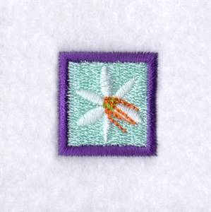Picture of White Flower Square Machine Embroidery Design