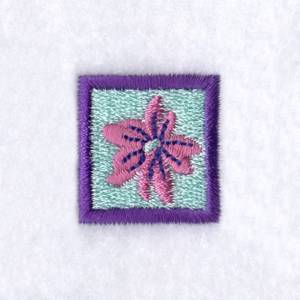 Picture of Pink Flower Square Machine Embroidery Design