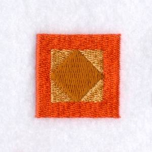 Picture of Orange Quilt Square Machine Embroidery Design