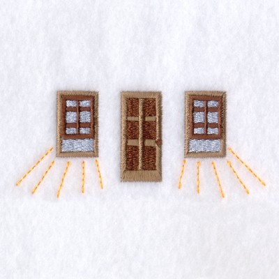 Windows and Door Machine Embroidery Design