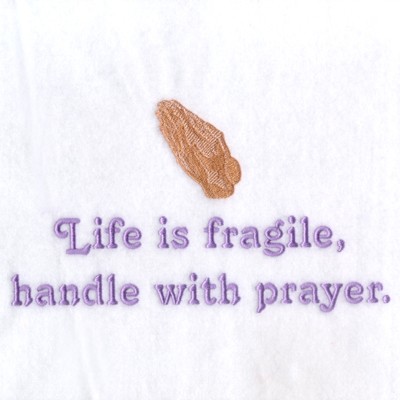 Life is Fragile Machine Embroidery Design