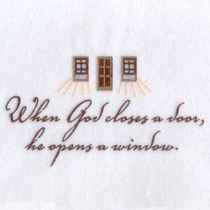 Picture of God Opens a Window Machine Embroidery Design
