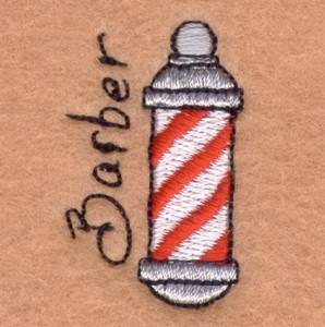 Picture of Barber Pole with Text Machine Embroidery Design