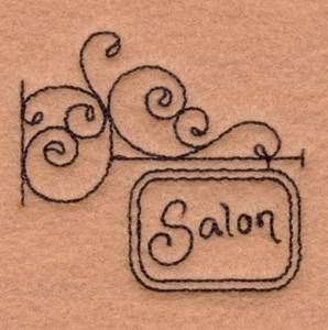 Picture of Salon Sign Machine Embroidery Design
