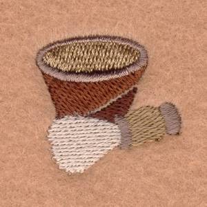 Picture of Foam Brush and Cup Machine Embroidery Design