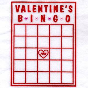 Picture of Valentine Bingo Create A Card Machine Embroidery Design